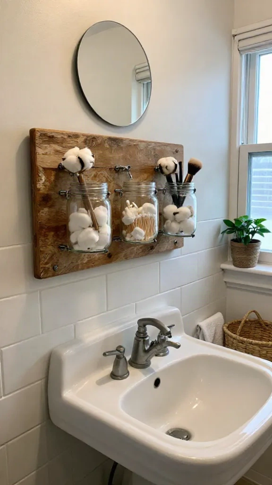Hanging Mason Jar Storage Organizers