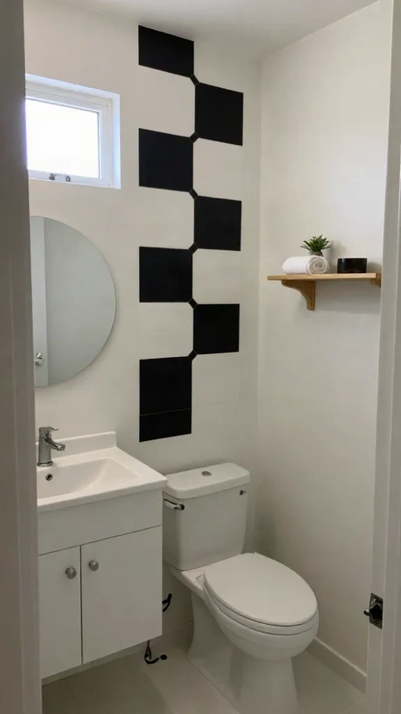 Peel-and-Stick Geometric Accent Wall