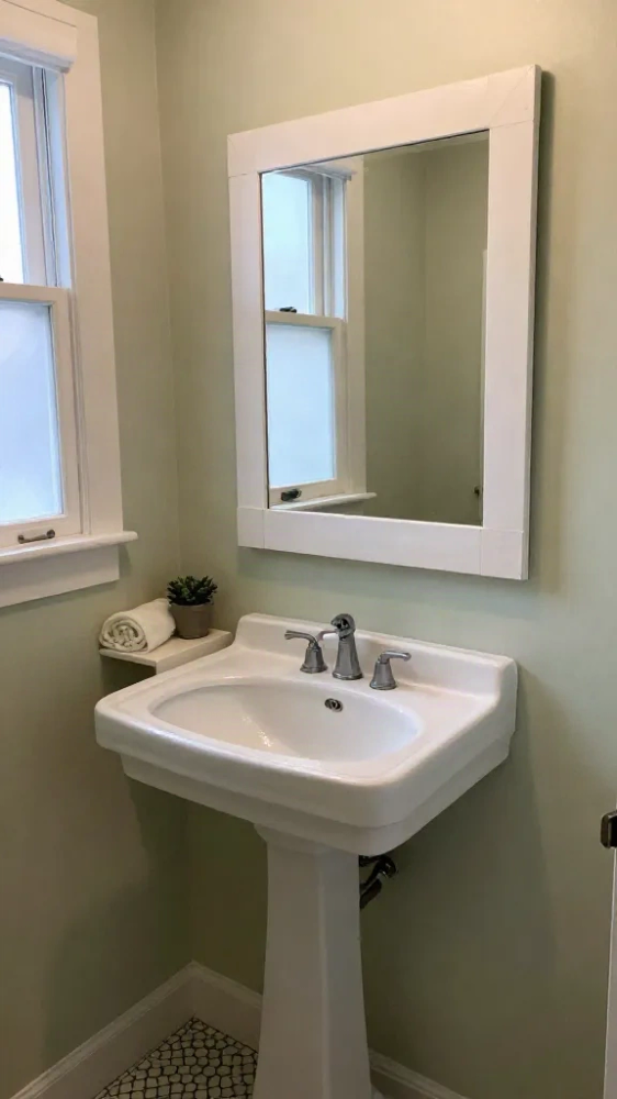 Framed Mirror Update With Molding