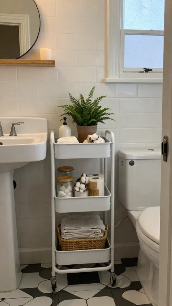 Tiered Rolling Cart Storage Station