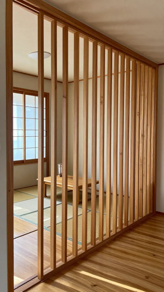 Vertical Slat Wood Privacy Screens