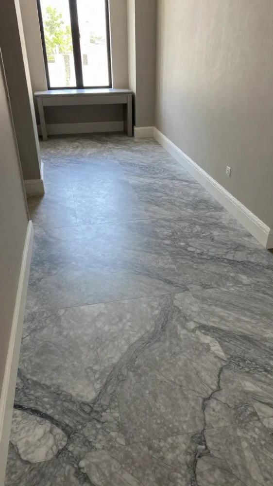 Entryway Flooring with Cloudy Gray Patterns