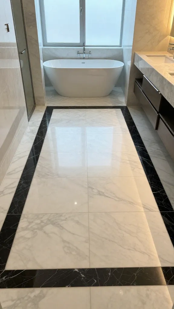 Border Inlays with Contrasting Marble Colors