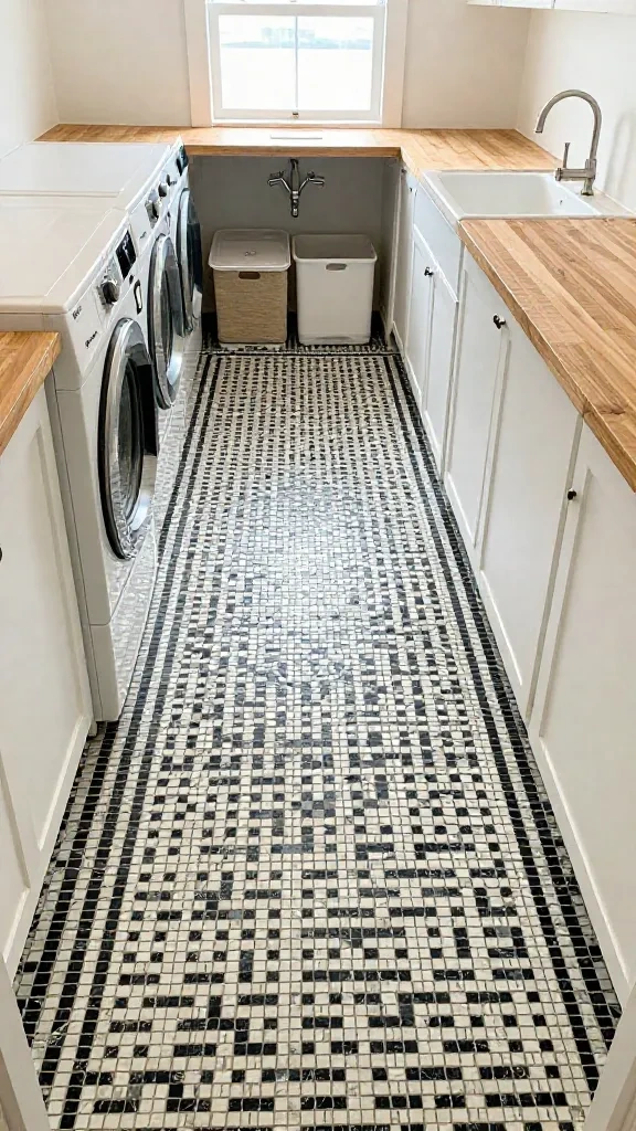 Intricate Laundry Room Floor Patterns
