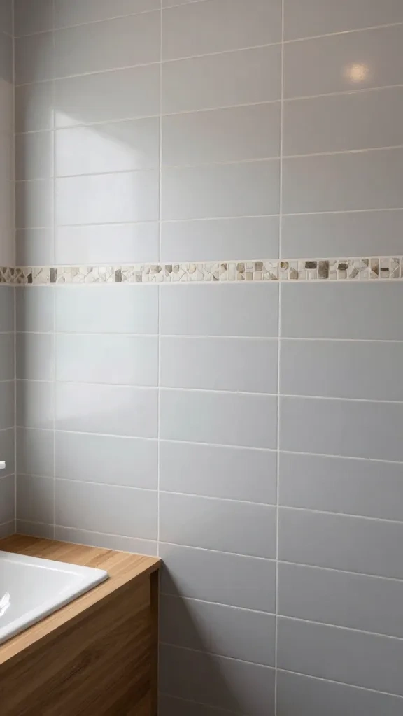 Subtle Border Trim for Plain Tile