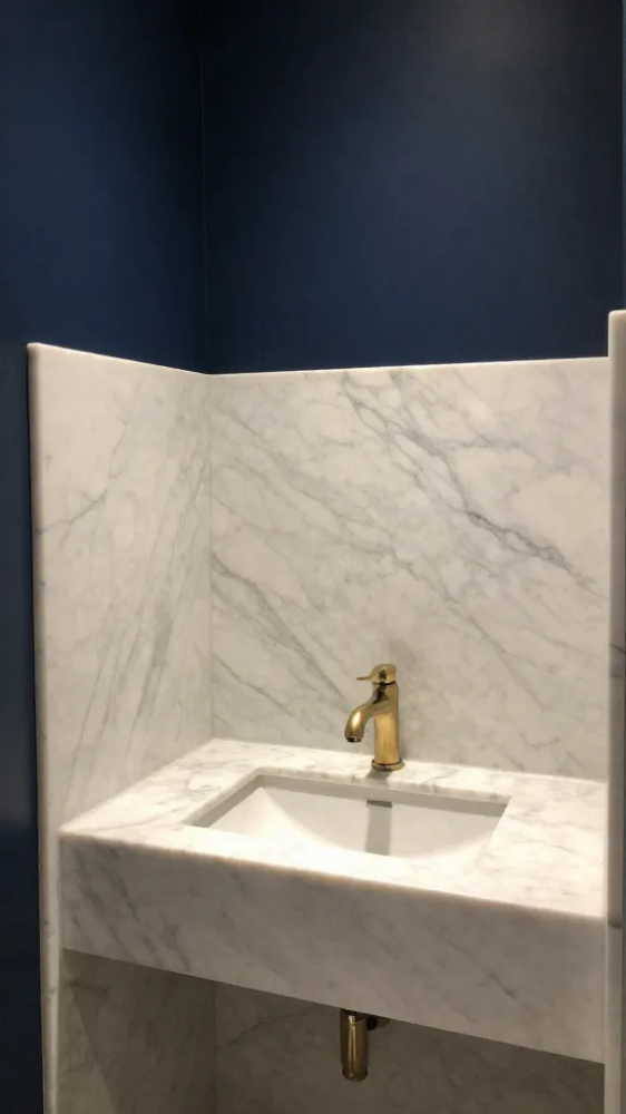 Powder Room Half-Wall Wainscoting