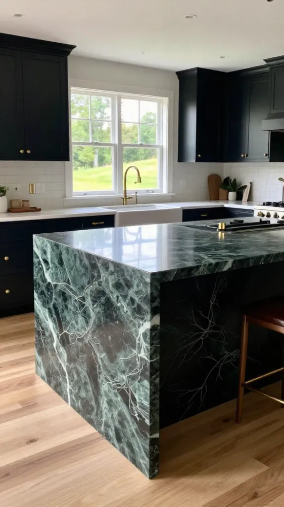 Deep Forest Kitchen Island