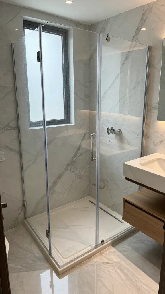 Full Height Marble Shower Walls