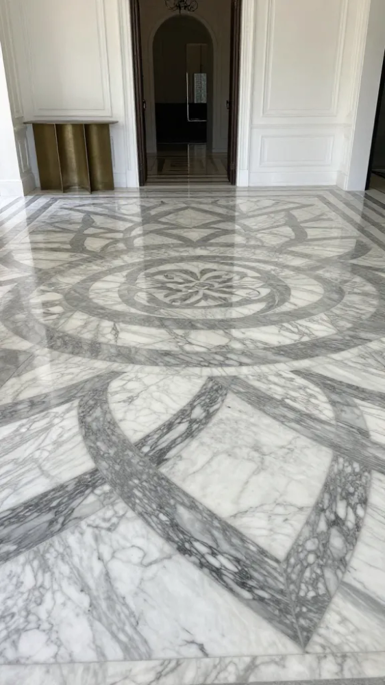 Custom Waterjet Cut Flooring Designs