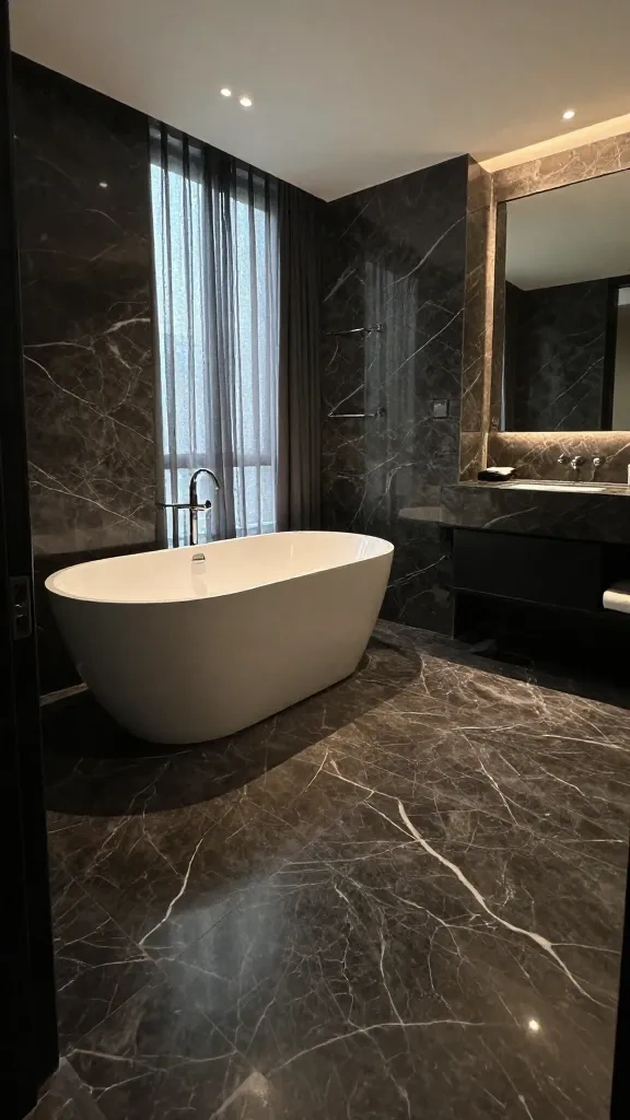 Dark Charcoal Marble for a Moody Vibe