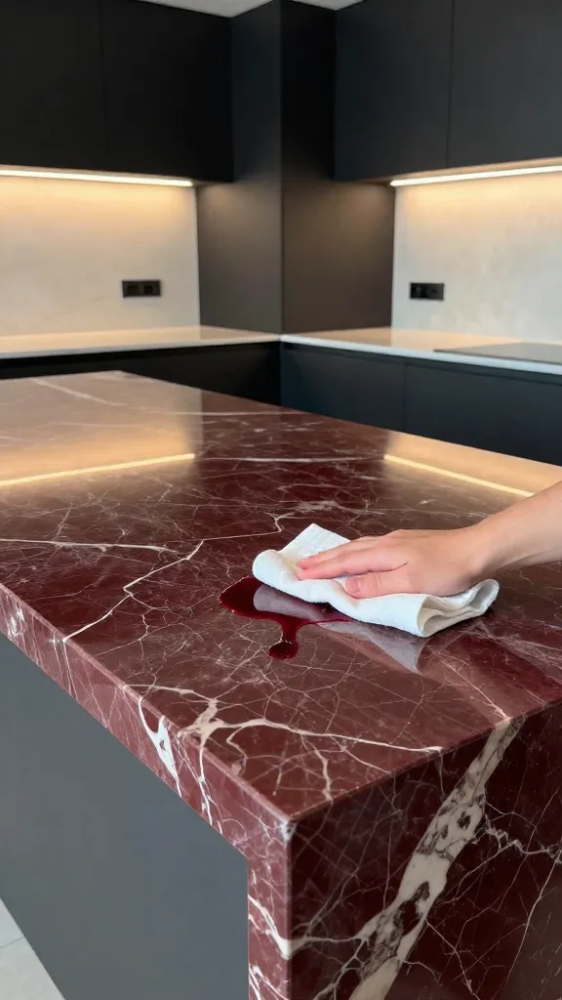 Wipe Spills Fast to Prevent Staining