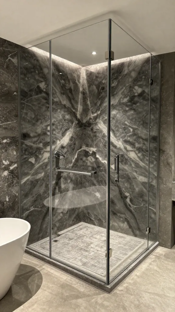 Drama-Filled Walk-in Shower Walls
