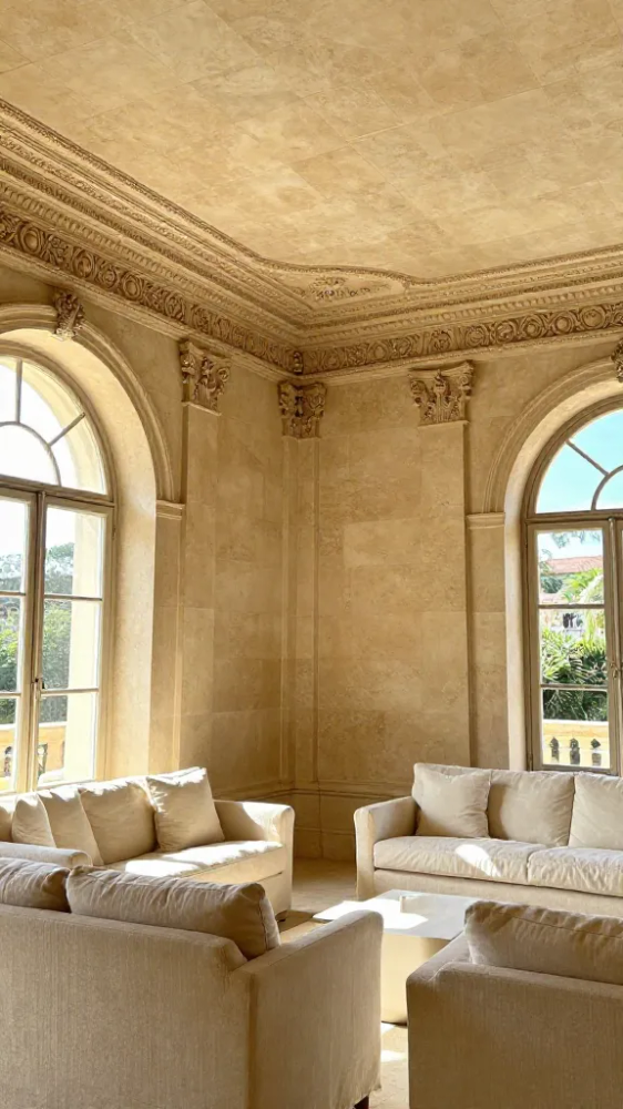 Intricate Ceiling Molding Accents