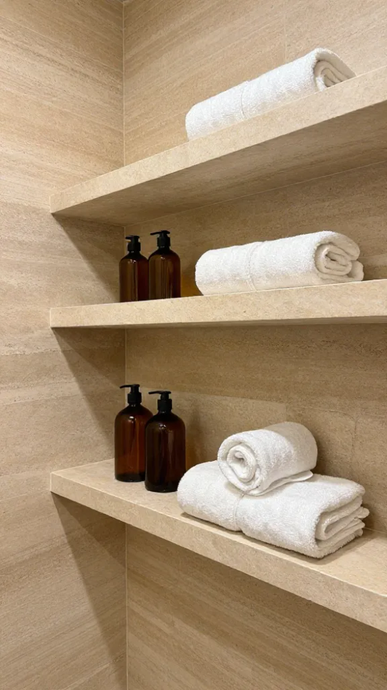 Modern Floating Bathroom Shelves