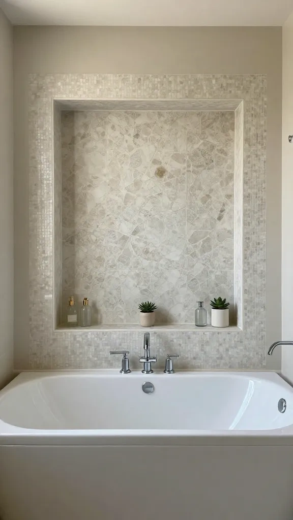 Natural Stone Accents in Recessed Wall Niches