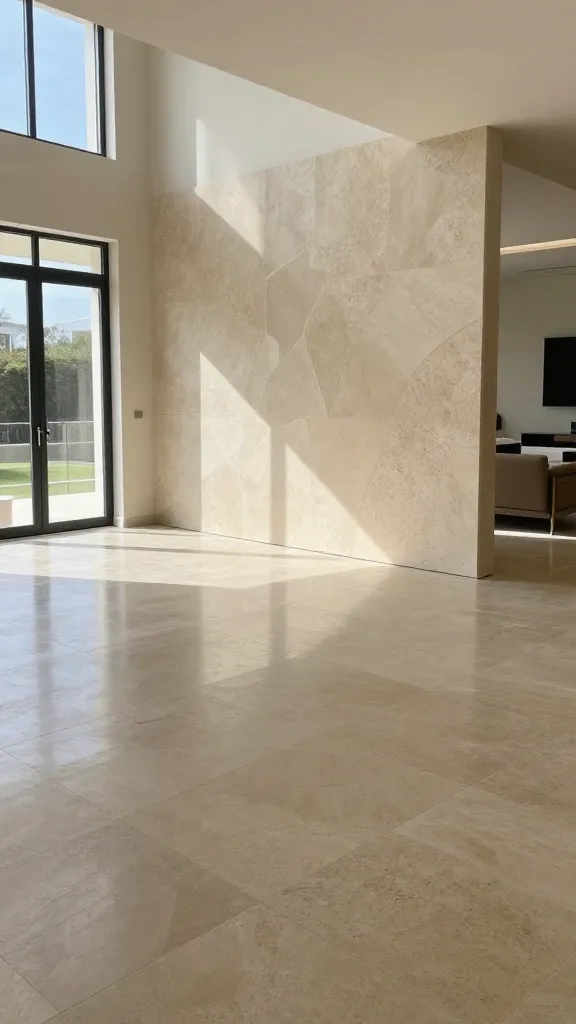 Cream Split-Face Textured Wall Accents