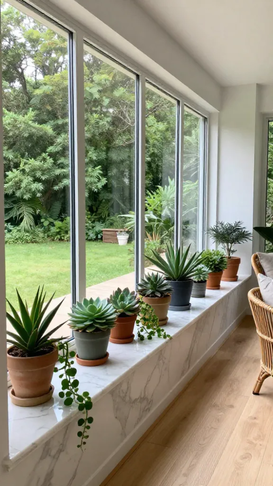 Sunroom Window Sill Accents