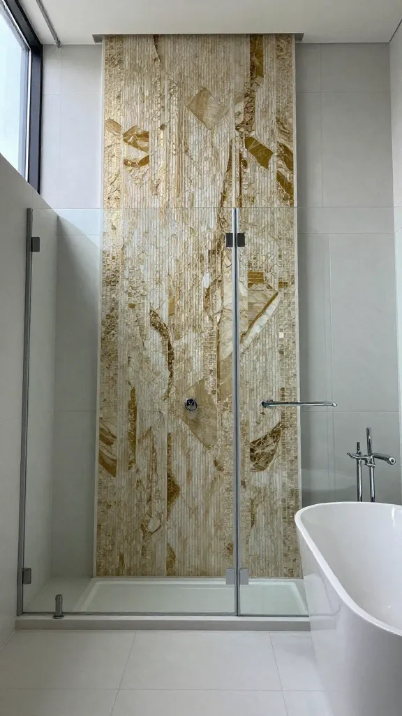 Waterfall Feature Wall in the Shower