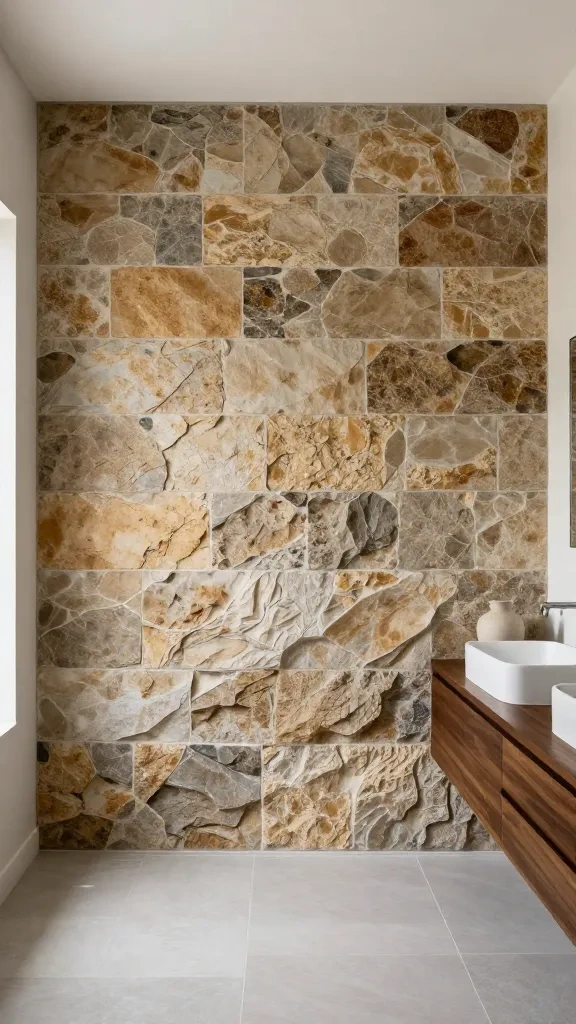 Natural Texture for Bathroom Walls