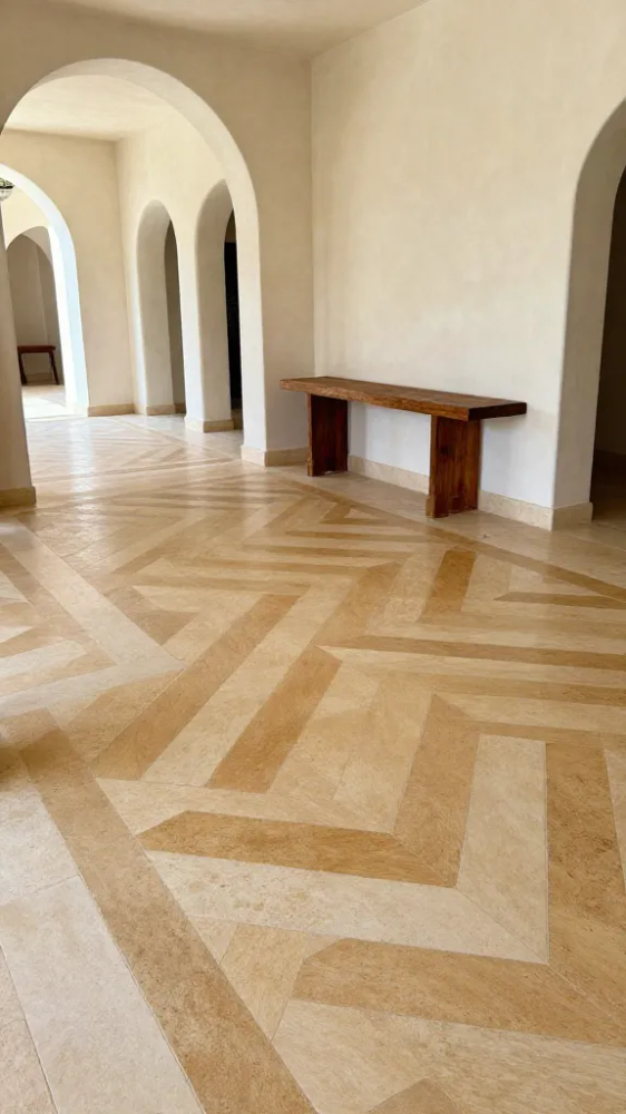 Geometric Inlay Floor Patterns