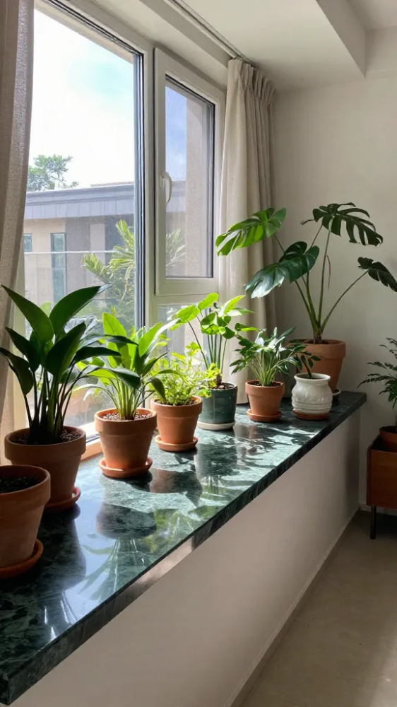 Window Sill Accents for Indoor Plants