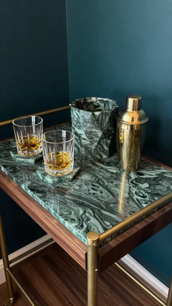 Geometric Coasters and Barware Accessories