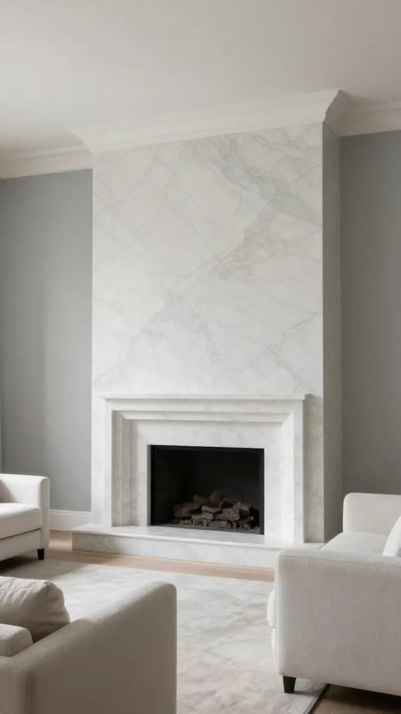 Refined Fireplace Surrounds for Living Rooms