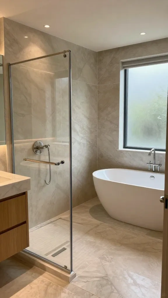 Warm Beige Marble for a Spa Feel