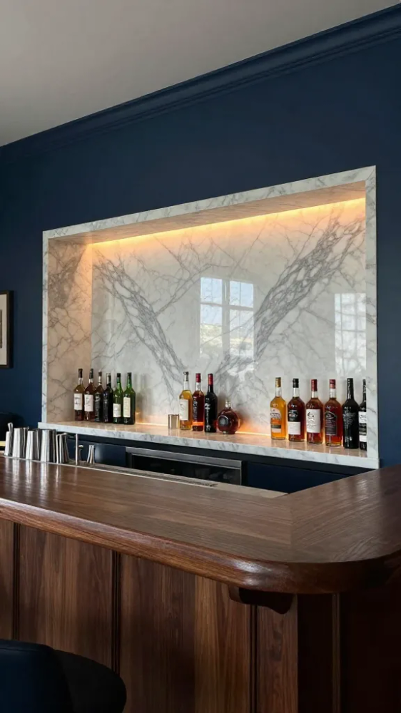 Contemporary Bar Backsplash