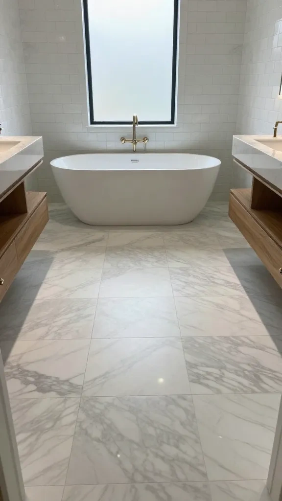 Classic White Carrara Floor Tiles
