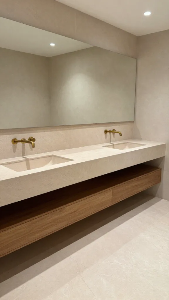 Monochromatic Bathroom Vanity Tops