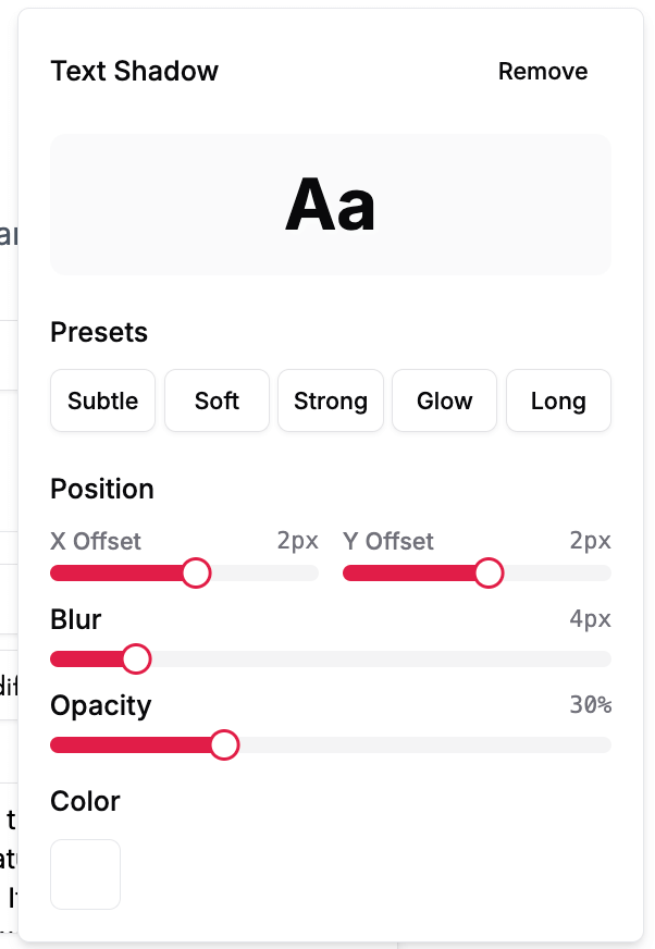 Text Style Controls