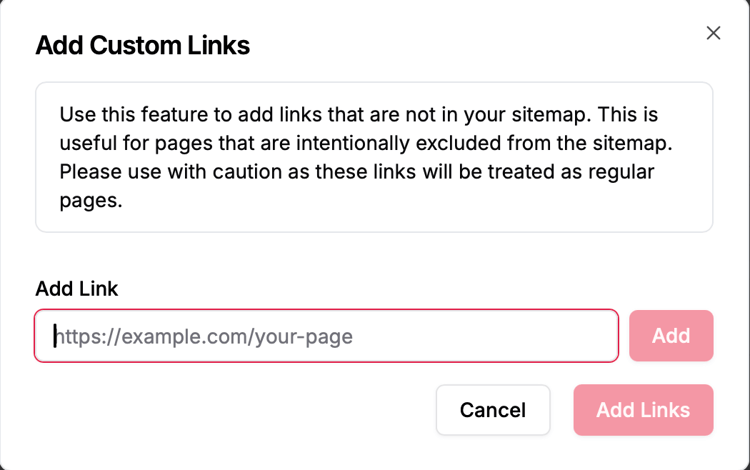 Custom URLs Sitemap Flow