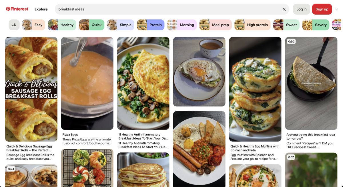 Pinterest breakfast ideas results